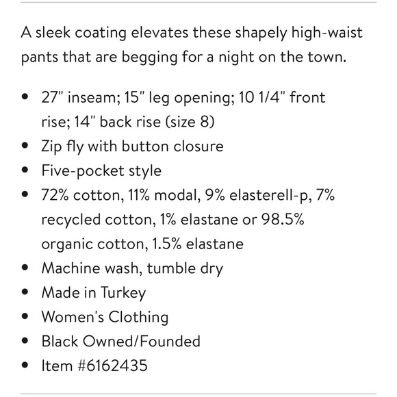 🎉HP🎉 NWT Good American Good Legs Straight Coated Jeans - Picture 3 of 15